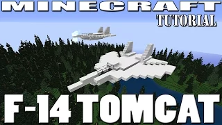 MINECRAFT : F-14 TOMCAT TUTORIAL (Large and Small Versions:Open and Swept Wings)