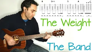 The Weight - The Band - guitar lesson / tutorial / cover with tab