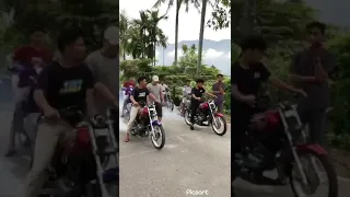 TERSERET 100 METER😱 DETIK-DETIK KECELAKAAN BALAP LIAR KING VS KING || MASIH HIDUP TANPA HELM #Shorts