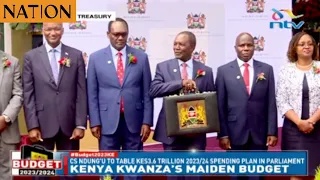 Treasury CS Ndung'u makes way to Parliament to read 2023/24 budget