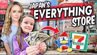 Shopping Challenge at the Crazy “Walmart” of Japan | Eating ONLY 7-11 Food for Lunch + Kura Sushi