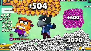 Crow + Griff NONSTOP to 500 Trophies!!😱🏆 + Box Opening!📦 | Brawl Stars