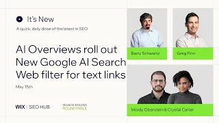 It's New - May 15 - AI Overviews in Google, New Google AI Search and web filter for text links