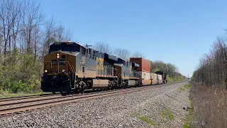 Overpowered and Extremely Short CSX Intermodal Train! I009 at Jordan, NY (5/9/22) [4K60]