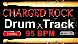 Charged Rock Drum Track 95 BPM Drum Beat for Bass Guitar Backing Tracks Drum Beats Instrumental 🥁543