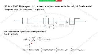 Communication Lab | Generation of Square Wave using MATLAB