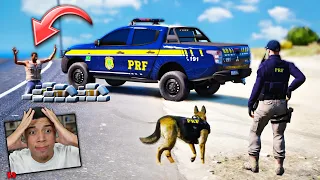 GTA V : MOD POLICIA - PATRULHA DA PRF COM APOIO DO CÃO FAREJADOR! (DEU MUITO BOM)