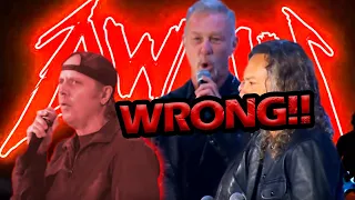 JAMES HETFIELD CORRECTING LARS ULRICH LIVE (GOES WRONG) #METALLICA 2022