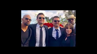 Shemar Moore Joshua Morrow DTeflon Daniel Goddard Kate Linder at Kristoff St John Funeral Service