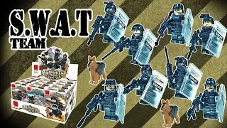 ✔️ Lego SWAT - Black Suit Version with Helmet, Armor and Shield Knockoff Minifigures Review by Kopf