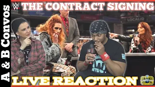 Lita and Becky Lynch Sign their Chamber Match Contract - LIVE REACTION | Monday Night Raw 2/14/22