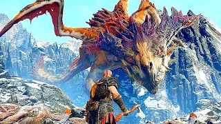 God of War - Dragon Boss Fight (Dragon vs Kratos) 4K ULTRA HD PC Gameplay