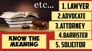 What is the difference Between Lawyer, Advocate, Barrister, Attorney, and more |MASKMOONJI| In Tamil