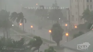 09-28-2022 Punta Gorda, Florida - Hurricane Ian Outer Bands Coming Ashore with Extremely Strong Wind
