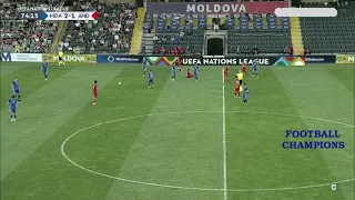 Albert Alavedra stürzt schmerzlich mit, Moldawien – Andorra, UEFA Nations League 2022