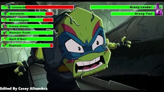 Rise of the Teenage Mutant Ninja Turtles: The Movie (2022) Final Battle with healthbars 2/4