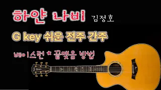 [한곡마스터]김정호 하얀나비 Gkey 전주 배우기 TAB 악보