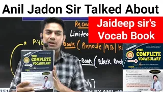 Anil Jadon Sir Talked About Jaideep Sir's Vocab Book 📕