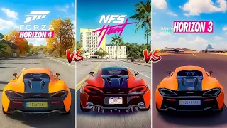 Forza Horizon 4, NFS HEAT, Forza Horizon 3 -  Mclaren 570S (Stock)