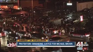 Protesters peaceful in Ferguson Friday night