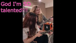 Pau thinking she's a guitar genius for 4 minutes (the Warning)
