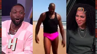 Dwyane Wade & Candace Parker Hilarious Reaction to Shaq's Pink Speedo's 😂😂