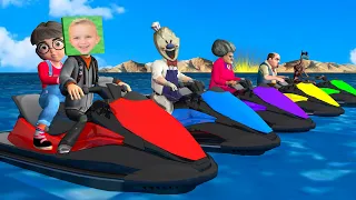 Scary teacher 3d fat- Nickvlad hate ice scream - race at sea!!!  funny animation and the end