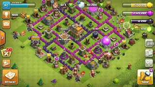 BEST TH7 ATTACK STRATEGY!!! WITH 180 ARMY CAMP. IN CC VALK,BOWLER,WIZARD ETC