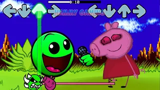 FNF Geometry Dash 2.2 vs Peppa Pig ALL PHASES Sings Chasing | Tails.Exe V2 Fire In The Hole FNF Mods