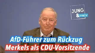 Meuthen & Gauland freuen sich über Merkels Rückzug als CDU-Chefin