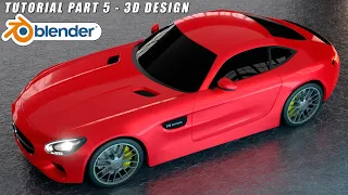 How to Make Mercedes AMG GT Car in Blender 2.8 - 3D Modeling Tutorial Part 5