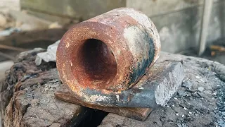 Axe Making - Forging A Great AXE From A Big Rusty Leaf Spring