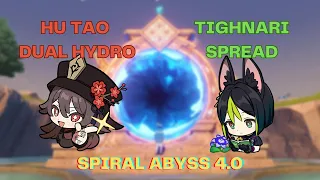 DUAL HYDRO HU TAO x SPREAD TIGHNARI Genshin Impact Spiral Abyss Floor 12 Version 4.0