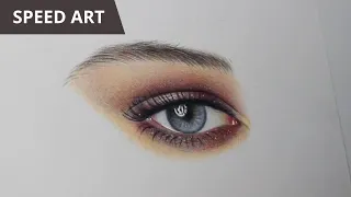 Desenhando um olho realista com lápis de cor | Realismo colorido