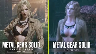 Metal Gear Solid 3: Snake Eater Pachinko vs Original HD Collection All Cutscenes Comparison