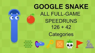 Google Snake - ALL 168 Full-Game Category "Speedruns"