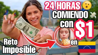 💸😬 24 horas COMIENDO con $1 en VENEZUELA 🇻🇪 / Gabykisses