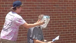 Giant Pie In The Face Prank