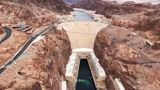 Hoover Dam, Mike O'Callaghan-Pat Tillman Memorial Bridge, and Lake Mead