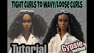 2020 DIY- How to Style Barbie Doll Hair- Curly to Wavy/ Tight Curls to Loose Curls ft. Poppy Parker