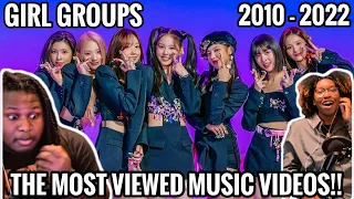 Top 10 Most Viewed KPOP Girl Groups of Each Year - (2010 to 2022) REACTION