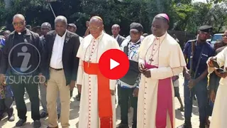 TENSION À KIN CE LUNDI ARRIVÉE DU CARDINAL AMBONGO A LA DEMIAP ACCOMPAGNÉ DE...