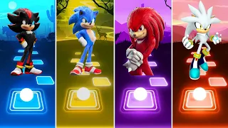 Shadow The Hedgehog 🆚 Sonic The Hedgehog 🆚 Knuckles The Echidna🆚 Silver The Hedgehog || Tiles Hop 🎯🎶
