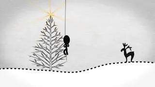 Animated Christmas Card Template - Stickman Christmas Star