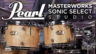 Pearl Masterworks Sonic Select Studio Drum Set 22/10/12/16 - Natural Flame Maple