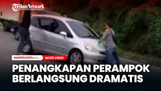 Penangkapan Mobil Honda Jazz Diduga Pelaku Perampok di Pintu Tol Pasir Koja Berlangsung Dramatis.