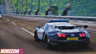 1470BHP Modified Bugatti Veyron Super Sport Police Chase - Forza Horizon 5 - Goliath Race | gameplay