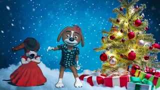 Видео открытка  Оригинальное поздравление с наступающим новым 2018 годом Собаки 1