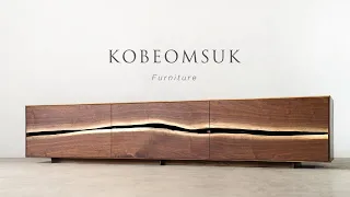 Kobeomsuk furniture - Live edge TV stand 2nd Ver. [woodworking]