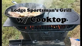 🔵 LSG Lodge Sportsmans Grill Stove Cooktop (Refurbished Wood Stove Cooktop - Cast Iron Overload!